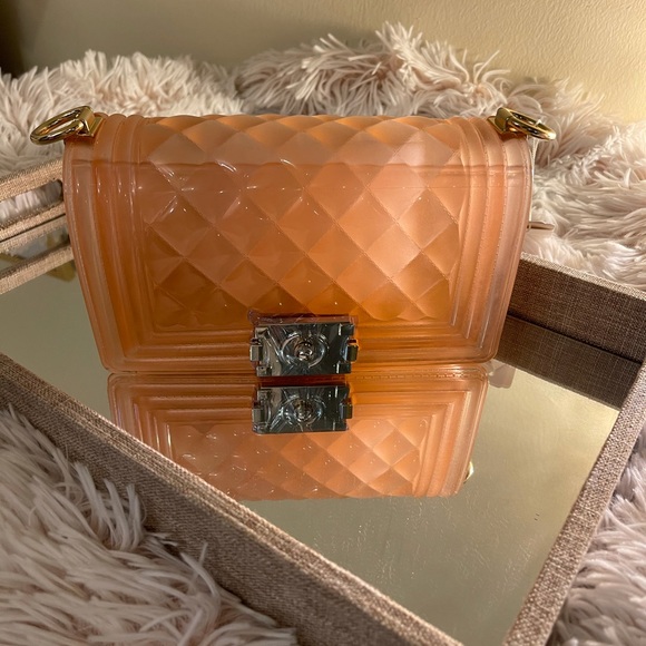 Women’s Jelly summer bags w/ chain medium size . - Picture 4 of 6